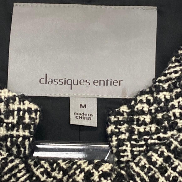 Classiques Entier Wool Blend Cambon Tweed Womens Ponte Hem Jacket Blazer Size M - Picture 7 of 13